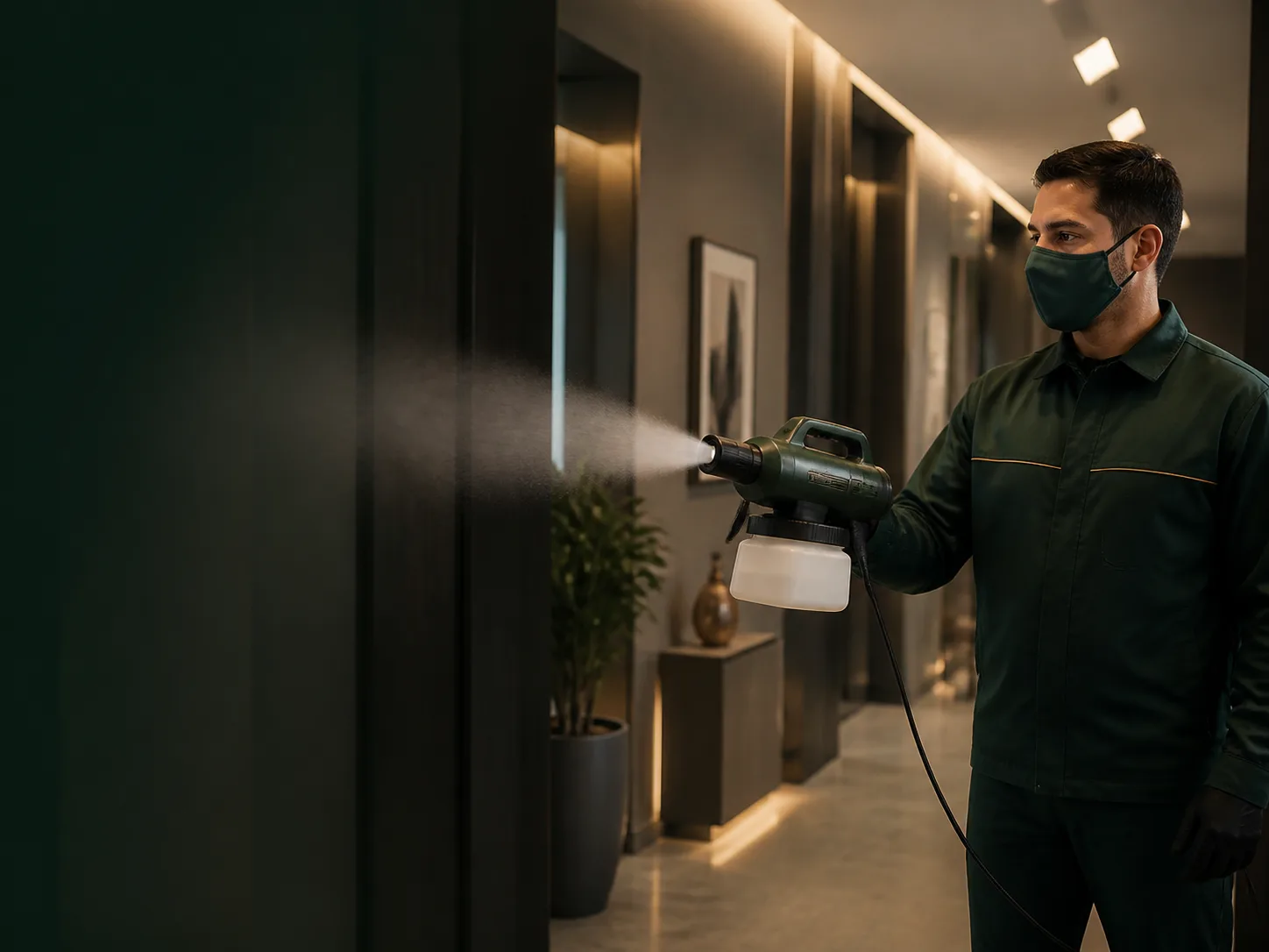 Sanitização profissional em ambiente interno